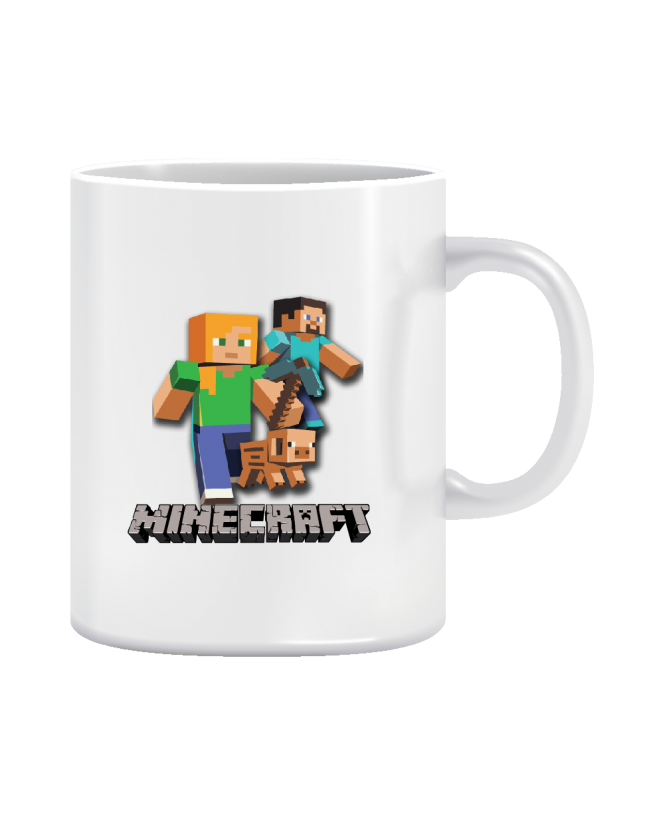 Puodelis  Minecraft Alex and Steve